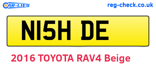 N15HDE are the vehicle registration plates.