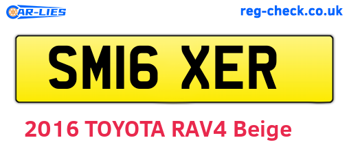 SM16XER are the vehicle registration plates.
