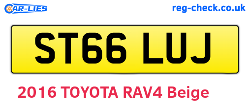 ST66LUJ are the vehicle registration plates.