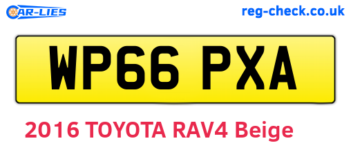 WP66PXA are the vehicle registration plates.