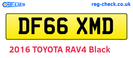 DF66XMD are the vehicle registration plates.