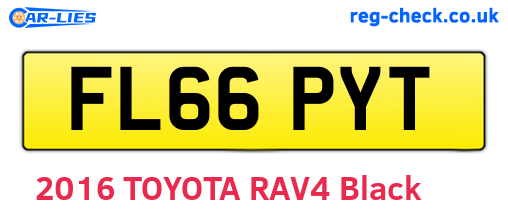 FL66PYT are the vehicle registration plates.