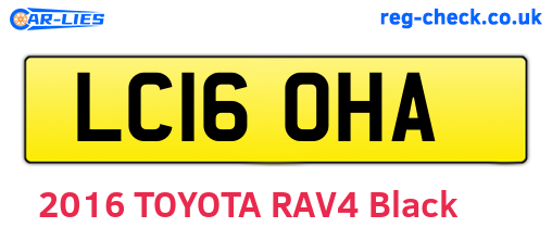 LC16OHA are the vehicle registration plates.