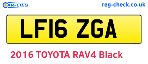 LF16ZGA are the vehicle registration plates.