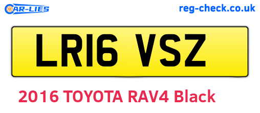 LR16VSZ are the vehicle registration plates.