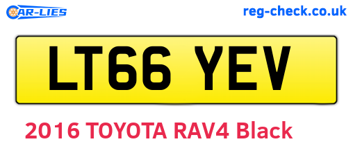 LT66YEV are the vehicle registration plates.