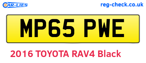 MP65PWE are the vehicle registration plates.