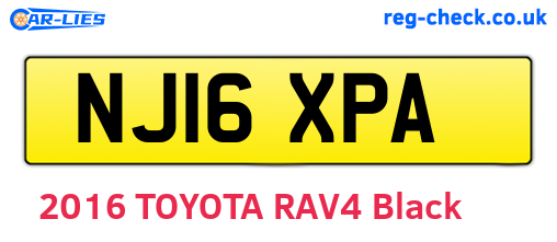 NJ16XPA are the vehicle registration plates.