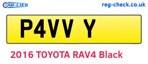 P4VVY are the vehicle registration plates.