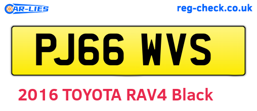 PJ66WVS are the vehicle registration plates.