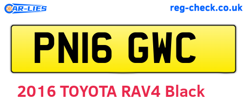 PN16GWC are the vehicle registration plates.
