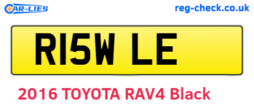 R15WLE are the vehicle registration plates.