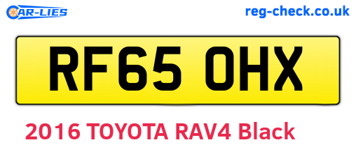 RF65OHX are the vehicle registration plates.