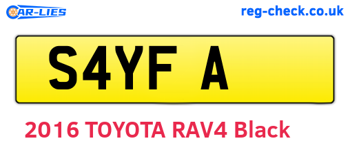S4YFA are the vehicle registration plates.