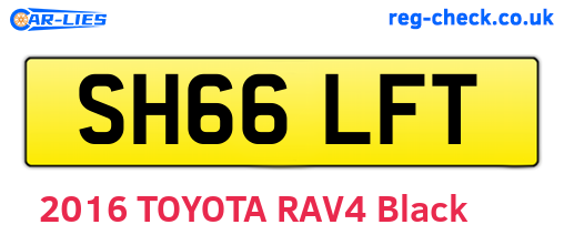 SH66LFT are the vehicle registration plates.
