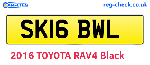 SK16BWL are the vehicle registration plates.
