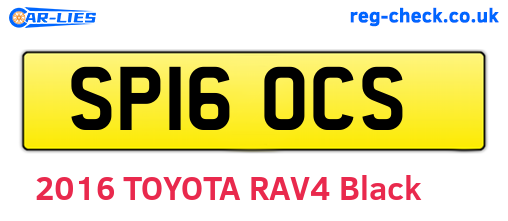 SP16OCS are the vehicle registration plates.