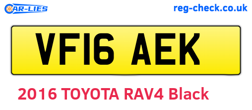 VF16AEK are the vehicle registration plates.