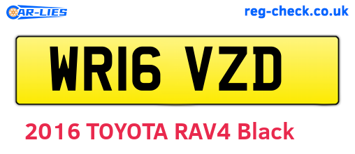 WR16VZD are the vehicle registration plates.
