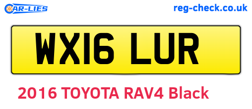 WX16LUR are the vehicle registration plates.
