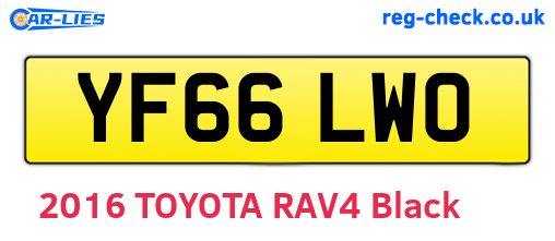 YF66LWO are the vehicle registration plates.