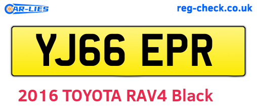 YJ66EPR are the vehicle registration plates.