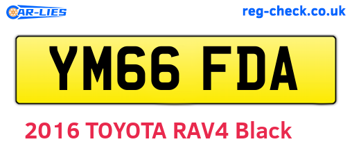 YM66FDA are the vehicle registration plates.