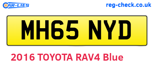 MH65NYD are the vehicle registration plates.