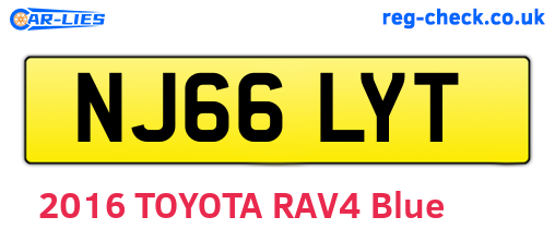 NJ66LYT are the vehicle registration plates.