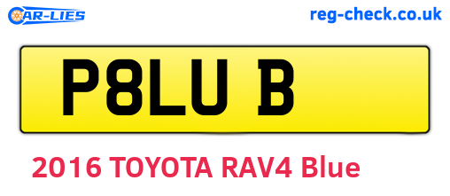 P8LUB are the vehicle registration plates.