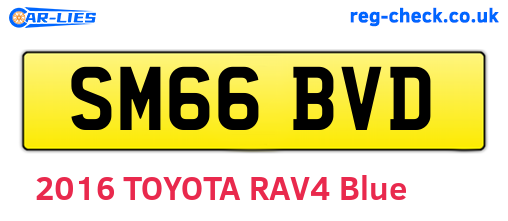 SM66BVD are the vehicle registration plates.