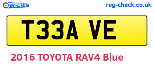 T33AVE are the vehicle registration plates.