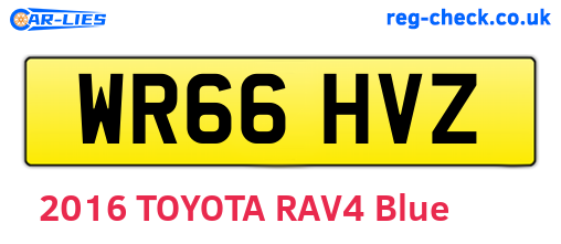 WR66HVZ are the vehicle registration plates.