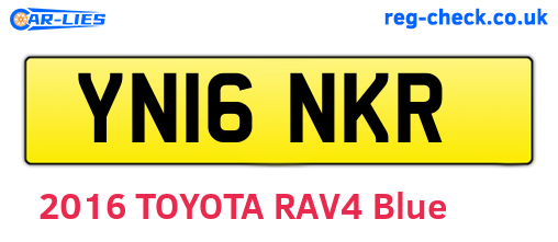 YN16NKR are the vehicle registration plates.