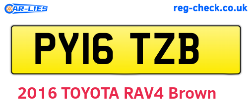 PY16TZB are the vehicle registration plates.