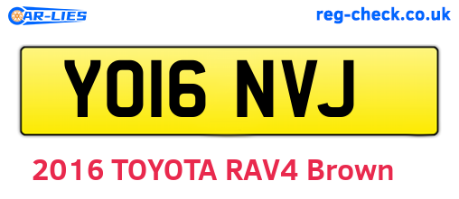 YO16NVJ are the vehicle registration plates.