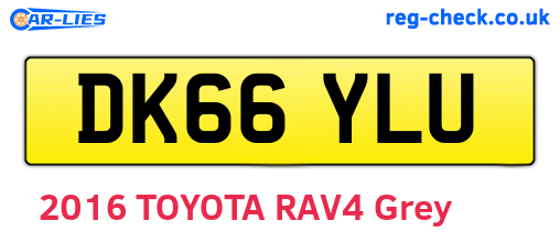 DK66YLU are the vehicle registration plates.