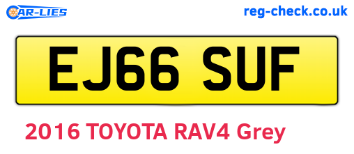 EJ66SUF are the vehicle registration plates.