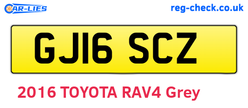 GJ16SCZ are the vehicle registration plates.