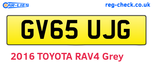 GV65UJG are the vehicle registration plates.