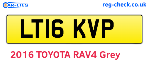LT16KVP are the vehicle registration plates.