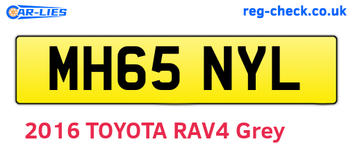 MH65NYL are the vehicle registration plates.