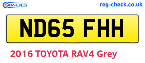 ND65FHH are the vehicle registration plates.