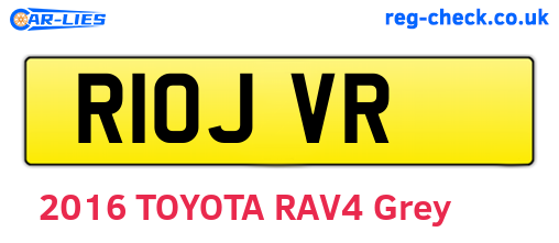 R10JVR are the vehicle registration plates.