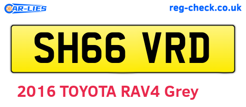 SH66VRD are the vehicle registration plates.