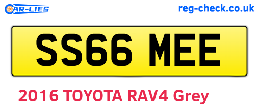 SS66MEE are the vehicle registration plates.