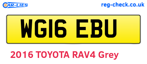 WG16EBU are the vehicle registration plates.