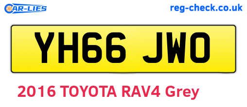 YH66JWO are the vehicle registration plates.