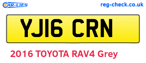 YJ16CRN are the vehicle registration plates.
