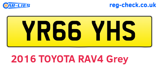 YR66YHS are the vehicle registration plates.